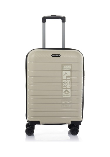 Hotowa Gold Pp Tsa Kilitli Kabin Boy Valiz 8010 Ekru Beyaz