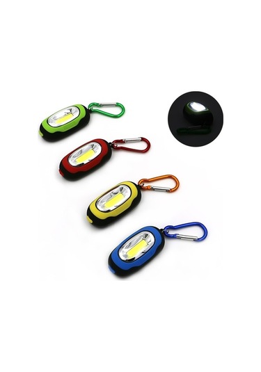 Pazly Taşınabilir Mini Anahtarlık Cep Meşalesi Cob Led 3 Modlu Mavi El Feneri Mavi