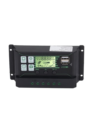 Tenfowee 12v/24v 100a Pwm Güneş Kontrolörü, 3 Aşamalı Şarj, Lcd Ekran, Çift Usb 5v 3a, Akıllı Koruma Fonksiyonları