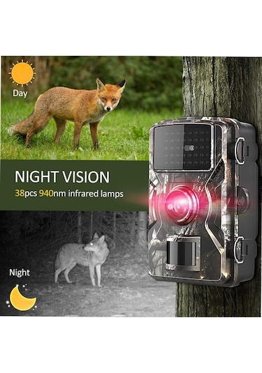 Novahub 16mp 1080p Kızılötesi Gece Görüşlü Su Geçirmez Av Kamerası - Hızlı Tetikleme İle Vahşi Yaşam Gözlemi Çok Renkli, Küçük Boyutlu Çok Renkli