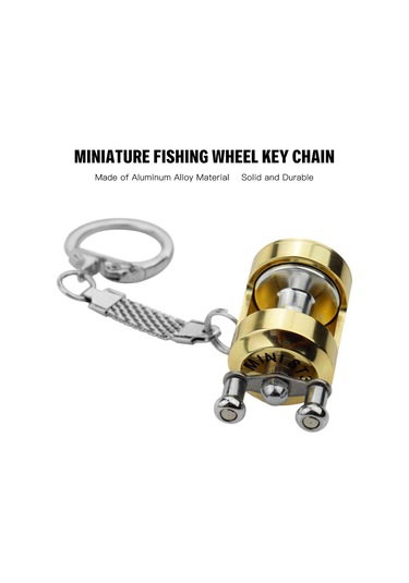 Teltree Alüminyum Mini Balıkçılık Çarklı Anahtar Zinciri - Balık Tutkunları İçin Hediye, Çanta Askılımlı, Dayanıklı St3 Modeli