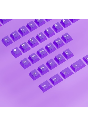 Mekanik Klavye Keycaps Rgb Şeffaf Gaming Pbt Tuş Takımı Mor