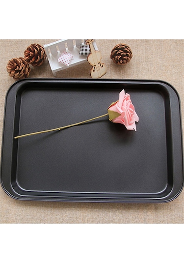 Xurunkeji Kolay Tutuş İçin Uzatılmış Saplı Yapışmaz Fırın Tepsisi, Eşit Pişirmeyi Destekler, Bulaşık Makinesinde Yıkanabilir Altın Altın