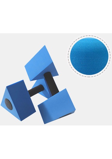 Suntek Üçgen Su Aerobik Halterler Eva Havuz Için Mavi