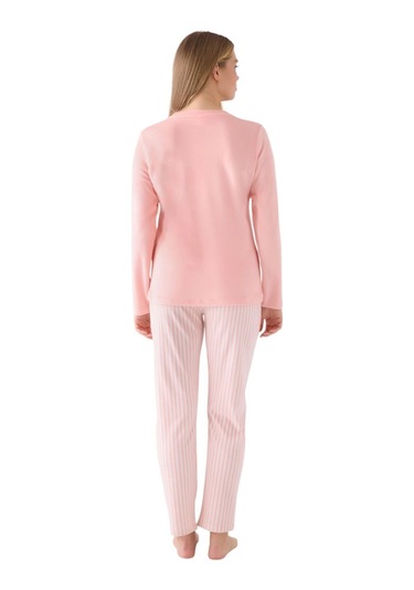 Roly Poly Kadın Pop Corn Cınema Time Uzun Kollu Pijama Takım Pembe