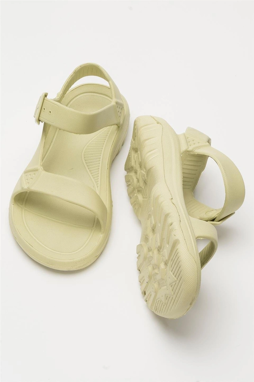 Unisex Eva Spor Kaymaz Yürüyüş Sandaleti Yeşil Yeşil