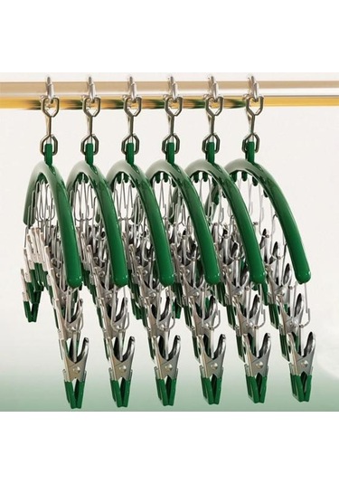 Paslanmaz Çelik Çamaşır Kurutma Askısı Rüzgar Geçirmez Kancalı Giysi Askısı Güçlü Yük Taşıyıcı Kaymaz İç Çamaşırı Askısı Çorap Askısı Siyah