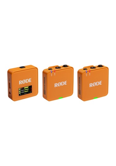 Wireless Go Gen 3 3.nesil, İki Vericili, 32-bit Kayıt Özellikli Kablosuz Mikrofon Seti Turuncu