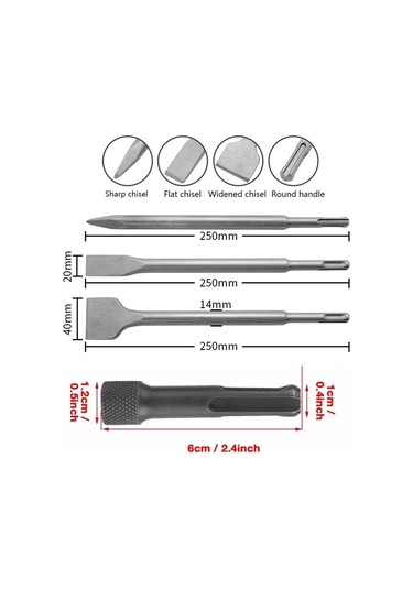 Kırıcı Matkap İçin Sds Plus Matkap Uç Seti Vidalama Adaptörü