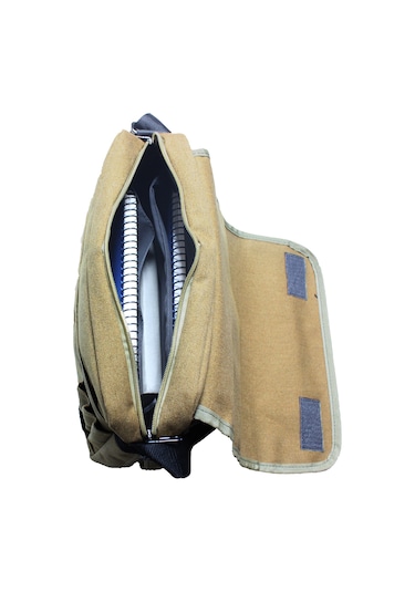 Unısex Kanvas Postacı Çantası Askılı Omuz Çantası Okul Çantası Körüklü Çapraz Çanta Pst01 Hardal Sarısı Hardal Sarısı