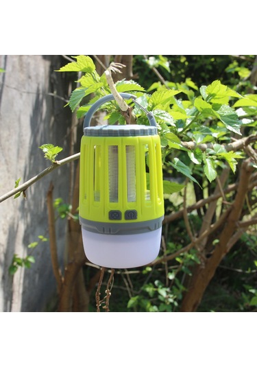 Lemestar Sarı Usb Şarjlı Dışarıda Kamp Için Led Işık Ve Elektrik Şoku İle Haşere Öldürücü, Ipx4 Su Geçirmez, Çok Amaçlı Kullanım