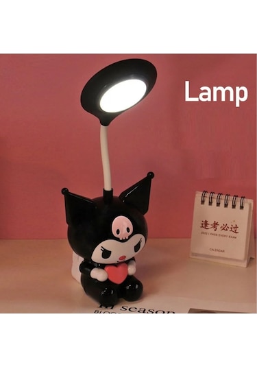 Sanrio Kawai Kuromi Led Şarzlı Çocuk Odası Masa Lambası Mor