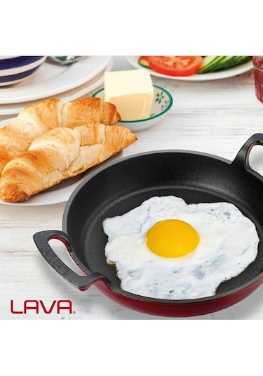 Lava Döküm Tava Sahan 20 CM Kırmızı 2 Yıl Garantili