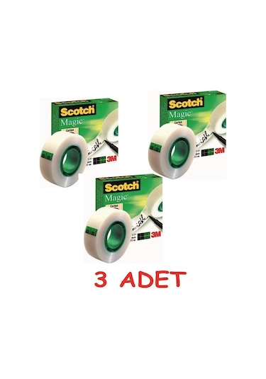 Scotch Görünmez Bant Magic 19X33 810 3 Adet