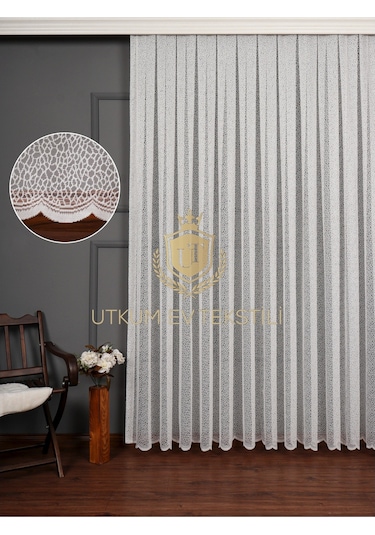 Örümcek Desen Örme Tül Perde 1141