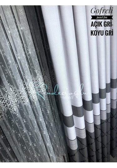 Fon Perde Gofrelli Panel Fon 8 Farklı Renk Seçeneği