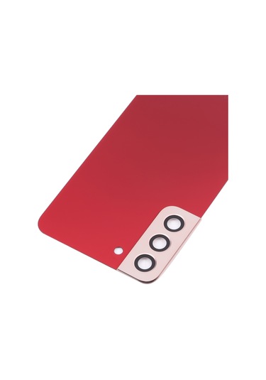 Samsung Galaxy Uyumlu S22 5g Sm-s906b İçin Kamera Lens Kapaklı Arka Kapak Kırmızı Kırmızı