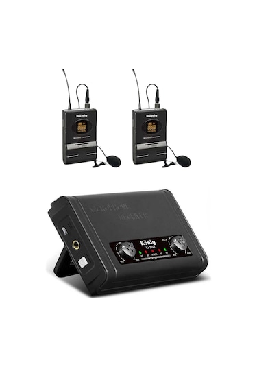 König K-302yy Kablosuz Yaka Mikrofon Çift Yaka Uhf Mikrofon Seti - 8697314964347
