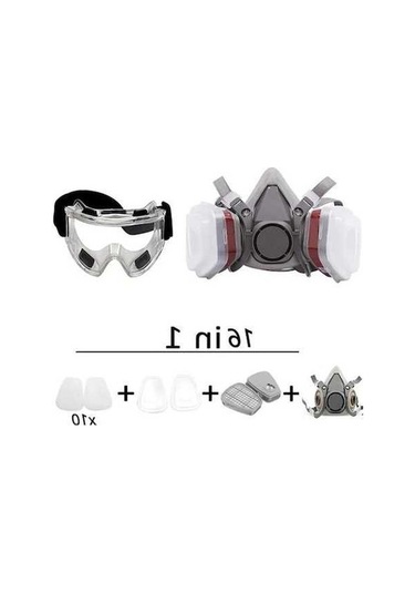 Trendooze 6200 Yeniden Kullanılabilir Yarım Maske Gözlüklü, Uzun Kullanım İçin