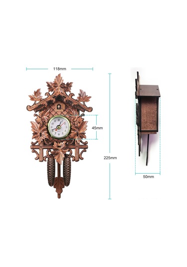 Reedark Klasik Ahşap Kukuruzlu Saat, Ev Dekoru İçin Özel Tasarım,复古 Stili, Canlı Odalar İçin Dıy Duvar Saati - Model 4 Çok Renki