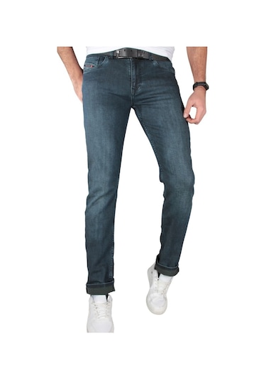 Erkek Örmek Likralı Rahat Kalıp Kot Pantolon