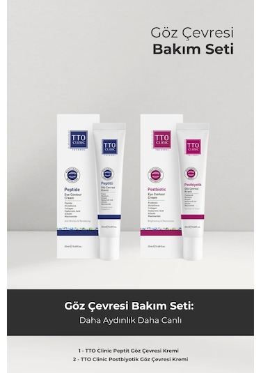 Tto Clinic Peptit + Postbiyotik Göz Çevresi Bakım Seti 2 x 20 ML