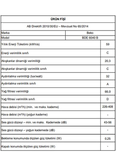 Arçelik ADE 604 S Duvar Tipi 60 CM Davlumbaz