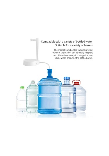 Besthome1 4w 1800mah Bataryalı, Usb Type-c Şarjlı, Otomatik Soğuk Su Alma Cihazı, Beyaz Çelik Masaüstü Pompası Beyaz