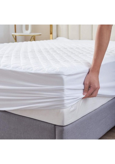 Kapıtonelı Sıvı Gecırmez Yatak Alezı 200 200 Beyaz