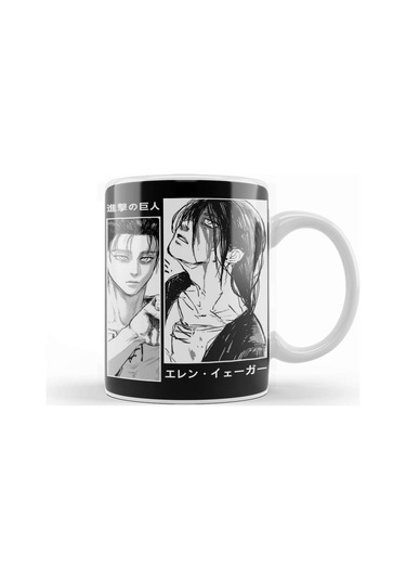 Eren Jaeger Attack On Titan Kupa Bardak Porselen No18059 Karışık