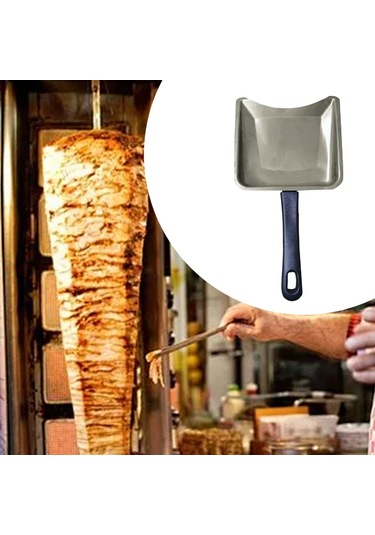 Suntek El Tipi Et Yakalayıcı Tava Barbekü Küreği Kamp Ateşi Gri