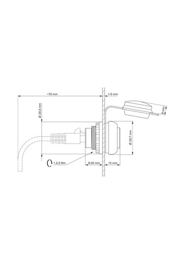 RJ45 CAT5e dişi/dişi ÇAP22 ETHERNET SOKETİ MURR 4000-73000-001000