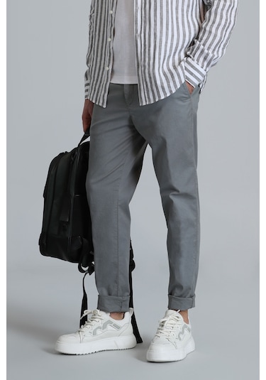 Lufian Tom Smart Erkek Chino Pantolon Slim Fit Yeşil Yeşil 111190313100600 Yeşil