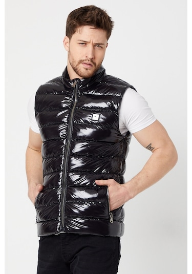 Oliggopol Erkek Slim Fit Parlak Şişme Yelek P001