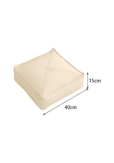 Homyl Yer Yastık Kare Futon Zemin Oturma Minderi Ofis Bej Bej