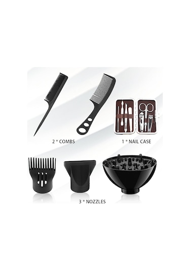 Farklı Başlıklı Saç Kurutma Makinesi 1599w Profesyonel 2 Hız Ve 3 Isı Ayarı Ev,