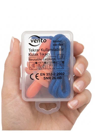 Çam Tipi Tekrar Kullanılabilir Kulak Tıkacı 9 Çift