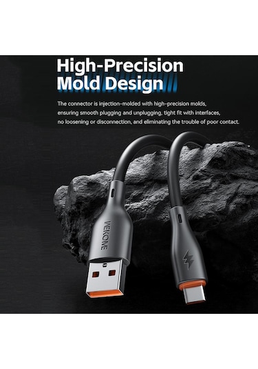 Wk Wdc-116m 12w Usb Micro Usb Hızlı Şarj Veri Kablosu, Uzunluk: 1m Siyah