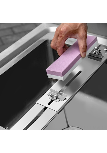 Moveevo 90-250mm Taşlama Taşı Tutucu, Kaymaz Tasarım, Paslanmaz Çelik, 305-450mm Lavabo Uyumlu