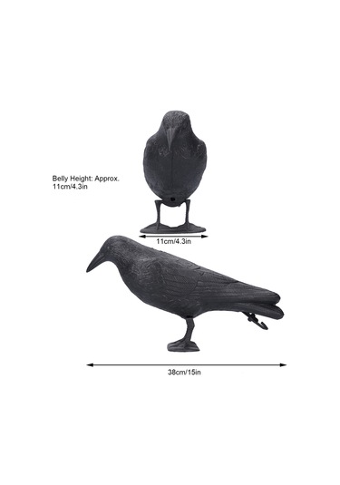 Tenfowee Plastik Karga Heykeli: Kuş Kovucu Av Yemisi, Bahçe Ve Bahçe Dekorasyonu, Dayanıklı Dış Mekan Aracı