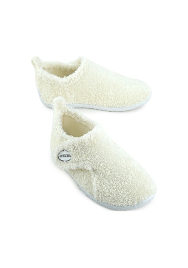 Gezer Kışlık Kız Çocuk Peluşlu Rahat Taban Cırt Cırtlı Ayarlanabilir Ev Okul Kreş Panduf Ayakkabı Ga2kfm.03422.01.018.0a Beyaz