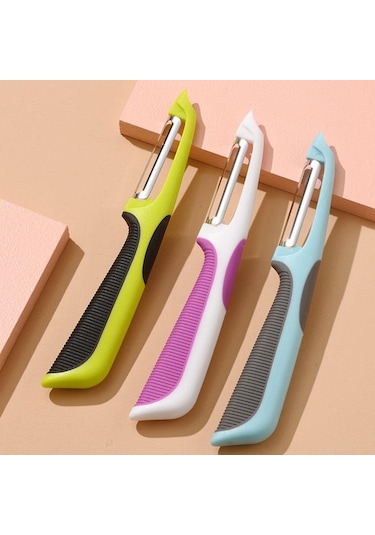 Mavi El Patates Soyucu Kaymaz Kolu Sebze Soyucu Sihirli Aracı Kavun Patates Meyve Kazıyıcı Mutfak Alet Aksesuarları Mavi