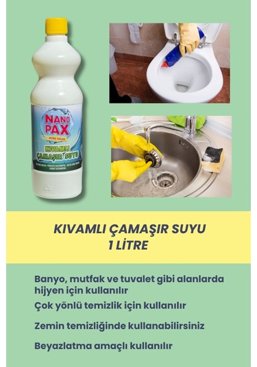 Kıvamlı Çamaşır Suyu 1lt Tekli