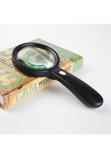 Aydınlatmalı Büyüteç, 12 Led Işıklı 10x Elde Taşınabilir Büyük Okuma Büyüteci