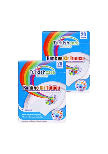 Renk Koruyucu Çamaşırlar İçin 20'li Mendil İkili Set