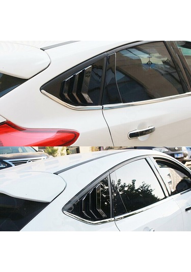 Padalink Ford福克斯st Rs Mk3 İçin Abs Plastik Arka Cam Perde, Karbon Fiber Stili Siyah Seçenekli