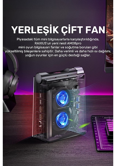 Raxius MP AM08-PRO-R7-780M-845HS008 R7-8845HS 32 GB 512 GB SSD Free Dos Mini Pc