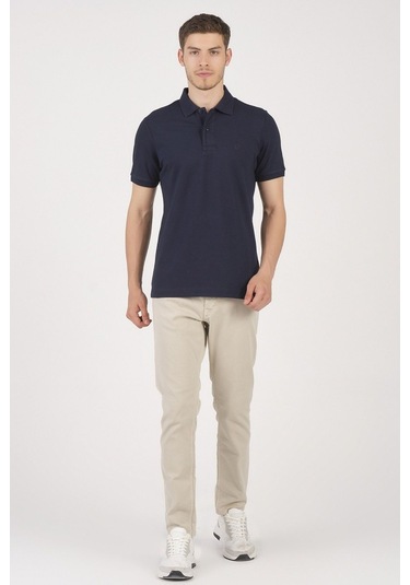 Classıc Pamuk Regular Comfort Erkek Polo Yaka Tişört Lacivert
