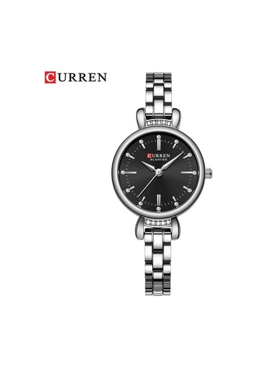 Yingfu Çelik Kordonlu Kadın Saat - Curren 9098 Siyah Altın Altın