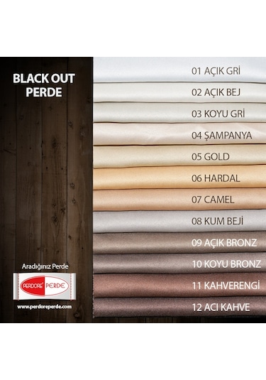 Perdore Blackout Karartma Perde Işık Geçirmeyen Perde Fon Perde